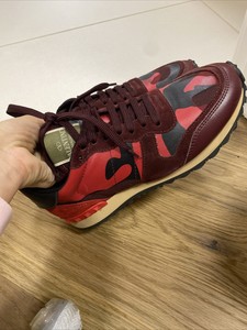 valentino rockstud sneakers red