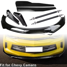 For Chevy Camaro Front Bumper Lip Splitter Spoiler Body Kit Side Skirt Glossy