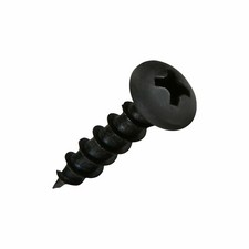 1000 Pack 8 x 3/4" Coarse Deep Thread Pan Head Screws Black Phosphate Wood MDF