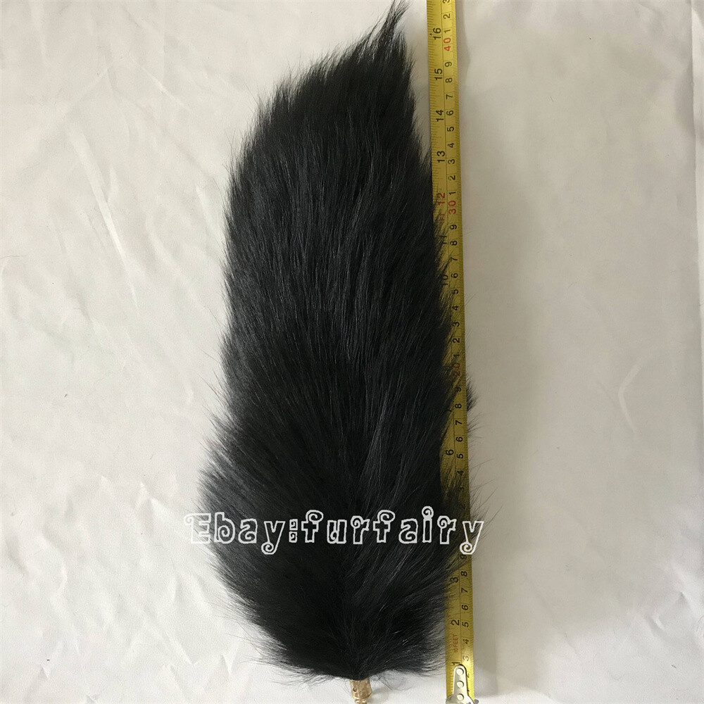 Queue De Renard Arc-en-ciel Porte-clés - Fourrure Véritable Teinte, 40-45cm, Pour Cosplay Ou Déco