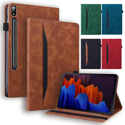 For Samsung Galaxy Tab S8 S8+ S8 Ultra Shockproof Leather Kickstand Case Cover 