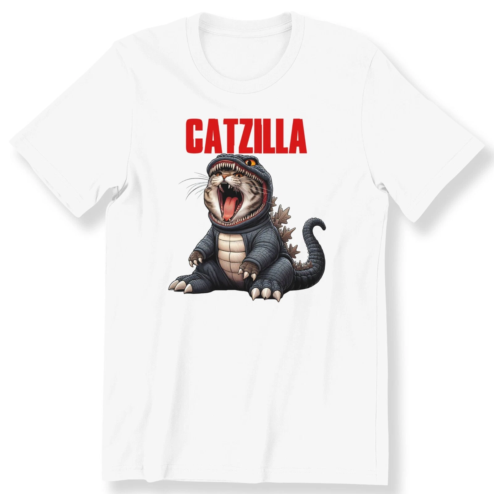 Funny Cat Catzilla  Mens Ladies Kids Adult Cat Lovers Cute Gift T-shirt