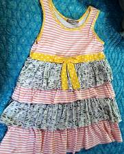 Jelly the Pug Tiered Knit Dress Size 10  5