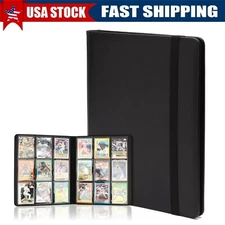 360 Card Pocket Binder with Elastic 9 Pocket Trading Cards Album Folder, Black