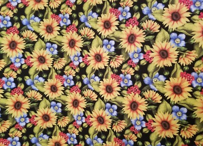 MDG - 2 Yards - Harvest Autumn Florals Quilting and Crafting Fabric