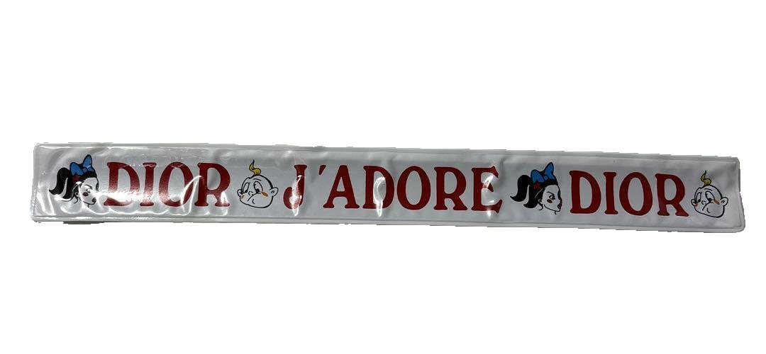 Christian Dior J'ADORE bracelet bangle wristband snap white red