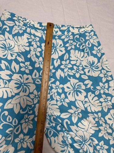 Coldwater Creek Capri Women’s Lp Linen Blend Blue Flora Wide Leg Lagenlook Usa - Picture 5 of 7