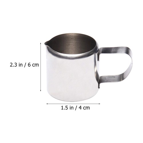 2 2pz Latte Brocche Acciaio Inox Porta Salse Espresso Caffettiera Brocca Salsa Brocche - Foto 11 di 12