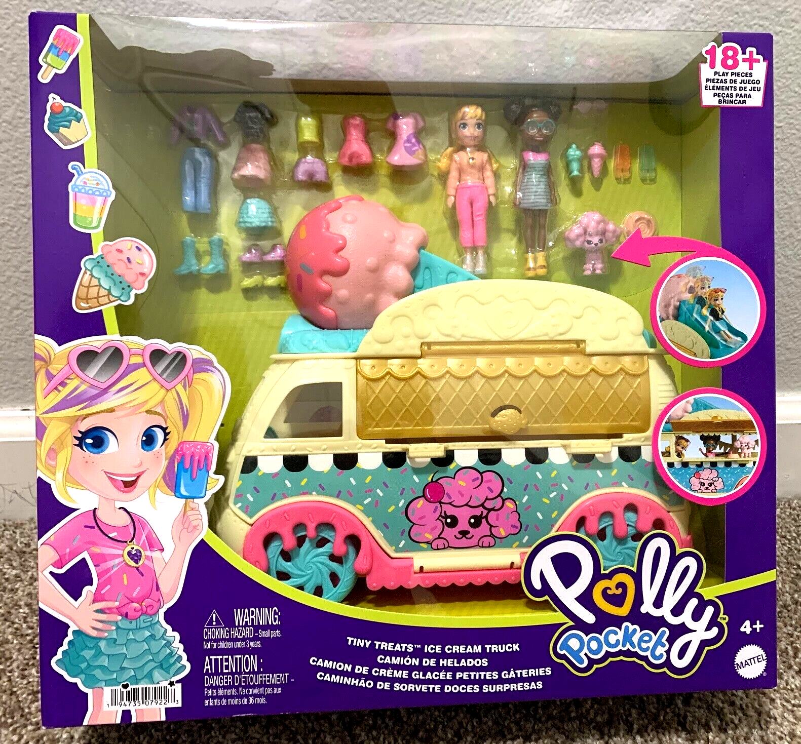 Polly Pocket Mattel Caminhão De Sorvetes