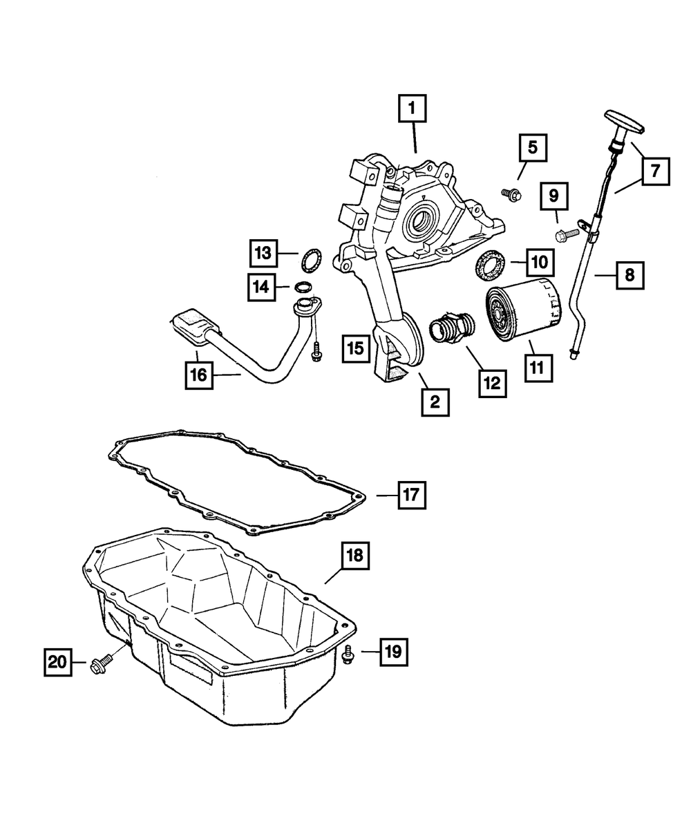 Genuine Mopar Oil Filter Adapter 53010507AA