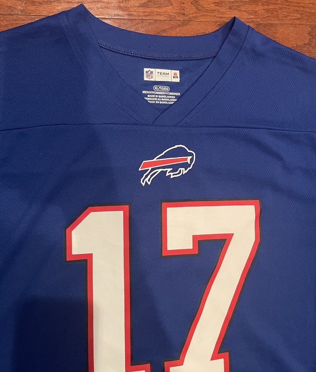 Josh Allen #17 Men's Jersey Size XL NFL Team Apparel Buffalo Bills