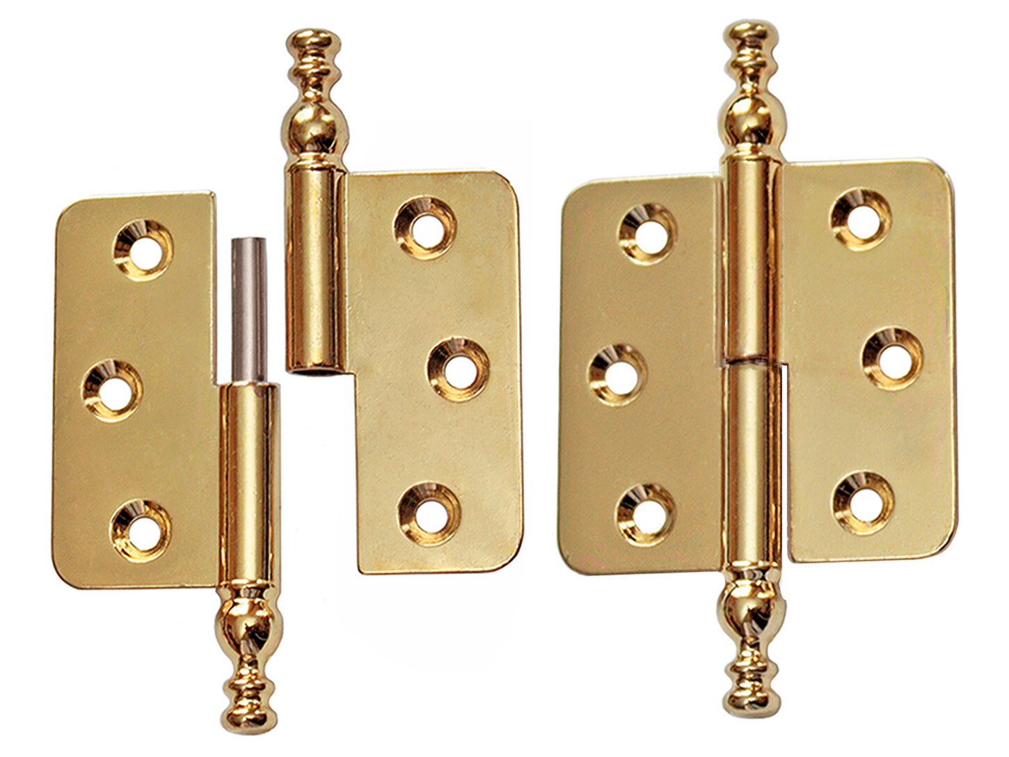 Style Ribbons Decorative Hinges Furniture Hinge Right Brass Plating
