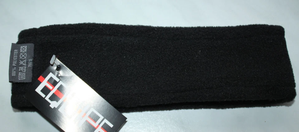 Neu Fleece Stirnband Ohrenwärmer schwarz Neu "Equipe"
