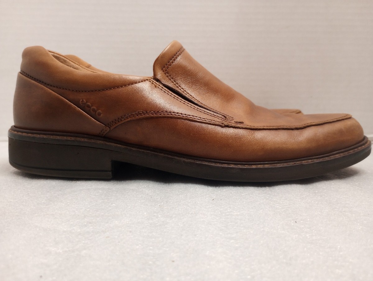 Ecco Men’s Holton Apron Toe Brown Leather Comfort Loafers Slip Ons, Size 8 Ecco Holton Slip On Loafer Apron Toe Mens Amber Brown  main image 4