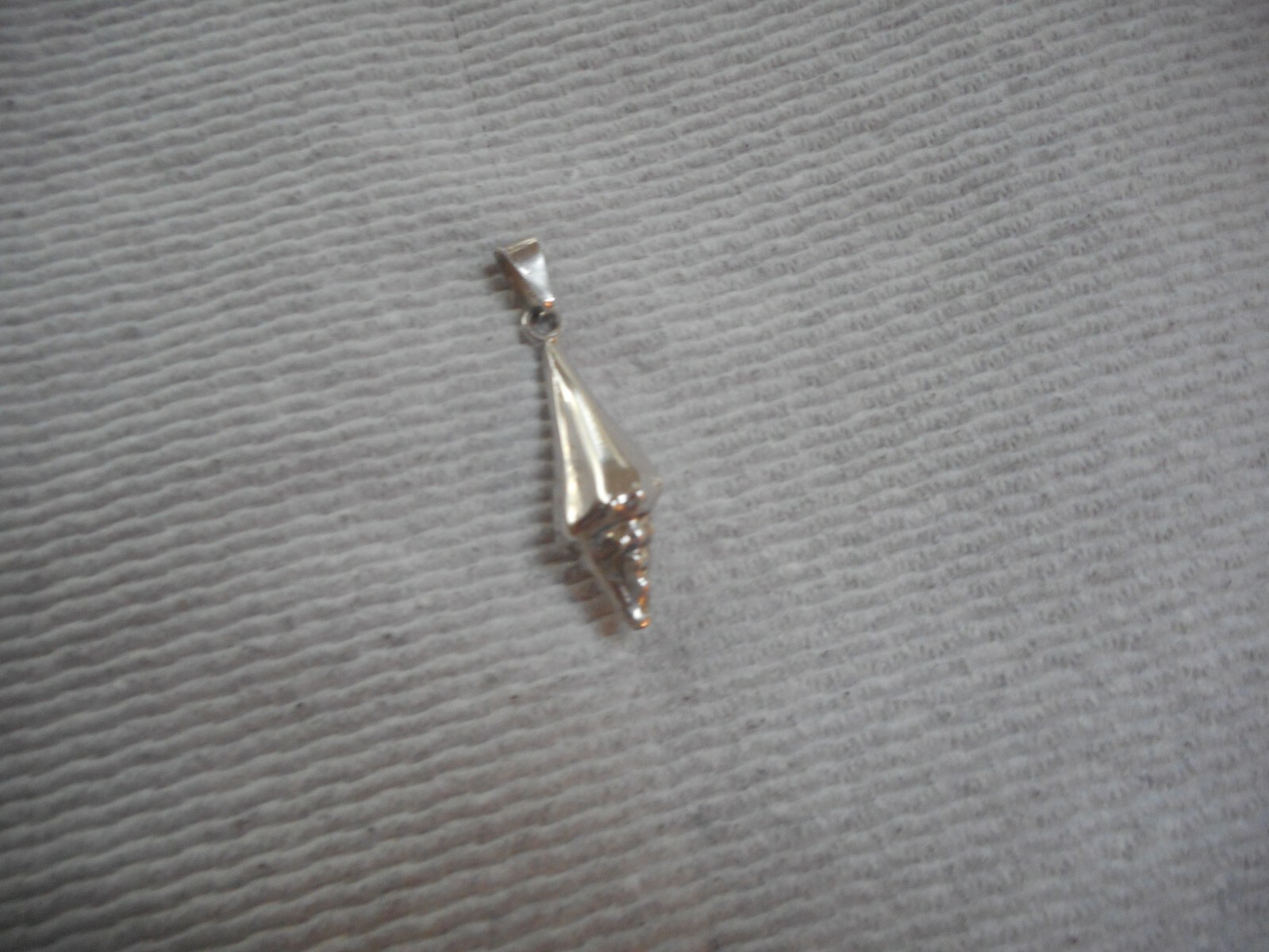 Large Sterling Silver Conch Sea Shell Pendant - image 1