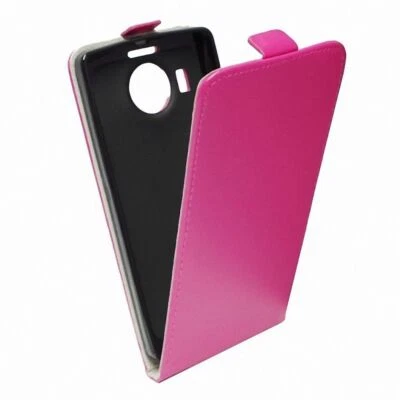 Flip Hülle Handy Schutz Huawei Honor 7 Pink Leder Imitat Slim Flex Schale Neu - Bild 1 von 2