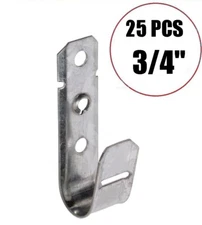 25 Pack 3/4" J-Hook Wall Ceiling Mount Hanger Route Network Wires Cord Cable