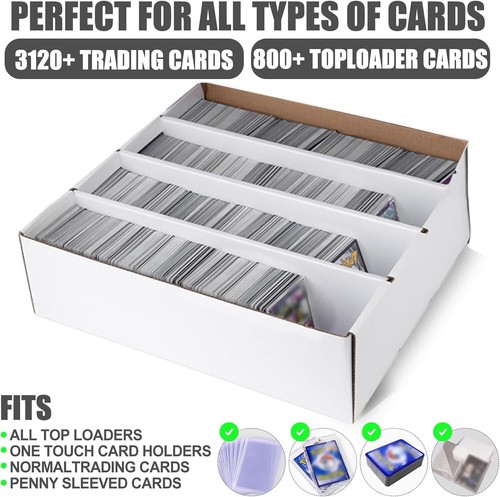 Premium Collector Card Storage Box for 3000+ Trading Cards - 4 Sets - Picture 2 of 11