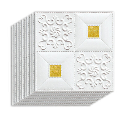 Self-adhesive Tile Brick Sticker Waterproof Foam Wallpaper 3D Wall Panels 10Pcs