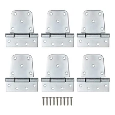 3-1/2 inch Heavy Duty T Gate Hinges, Shed Door Hinges with Screws, 6 Pack, Zi...