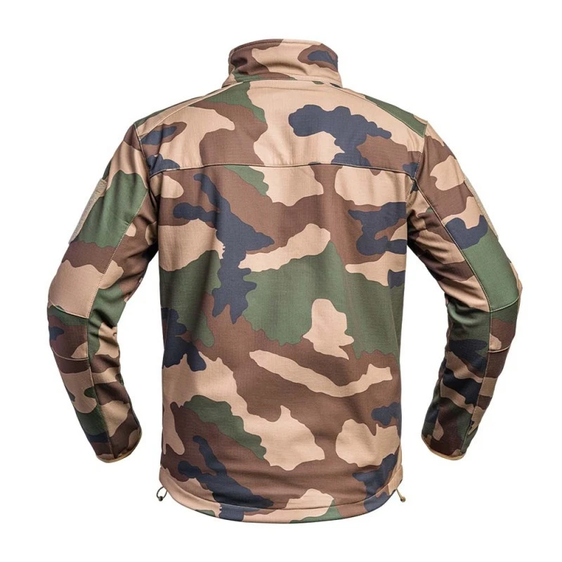 VESTE SOFTSHELL FIGHTER CAMO FR/CE MILITAIRE PAINTBALL AIRSOFT ARMEE OPEX PARA - Photo 4/4