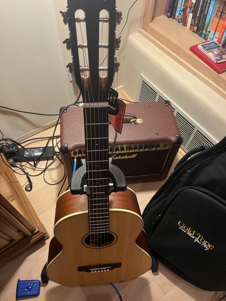 Gold Tone All Solid Wood Parlor 12-Fret Acoustic-Electric Hard & Soft Case - Image 4 of 4