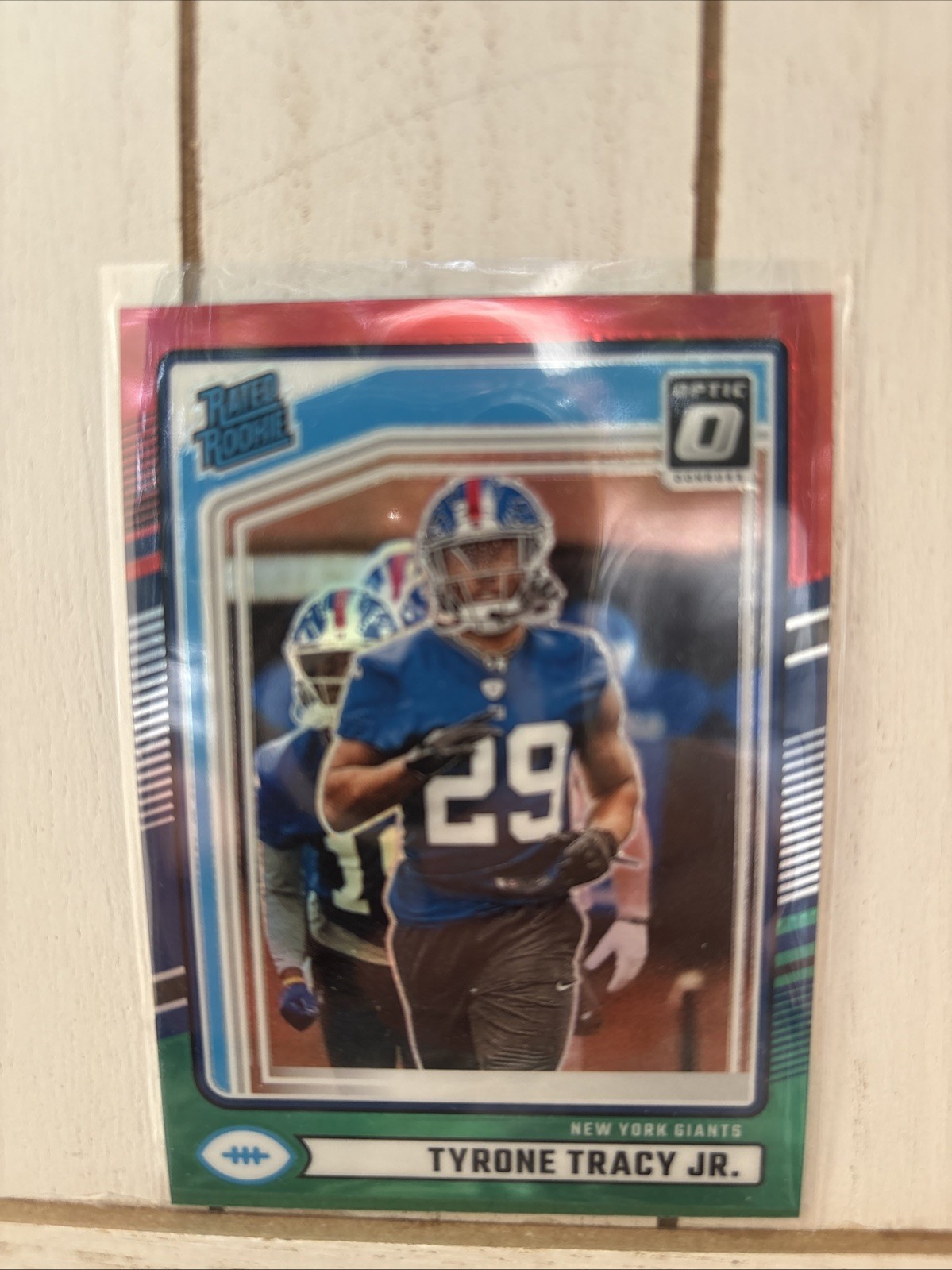 2024 Panini Donruss - Tyrone Tracy Jr. #364 Optic Preview Red & Green Prizm (RC)