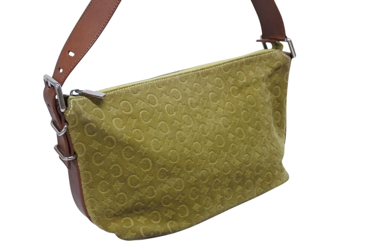 CELINE Macadam Pattern Embossed Suede Shoulder Ba… - image 4