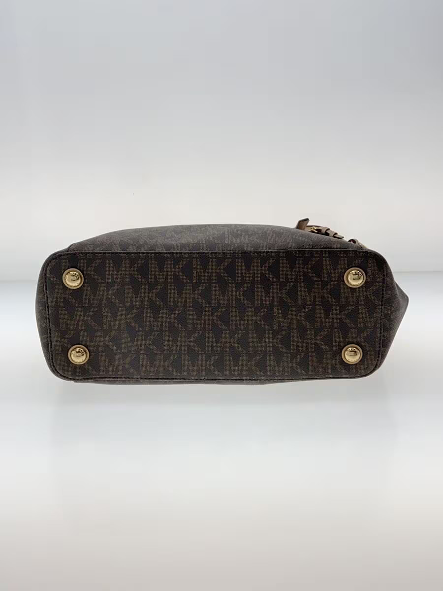 MICHAEL KORS Leather Tote Bag in Brown with All-Over Print, 35F6GTTT9B thumbnail 4