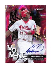Ryan Howards 2024 Topps Finest Autograph Moments Red Refractor Card /5 Phillies