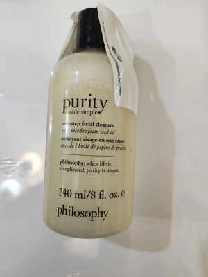 #ad Philosophy Purity Made Simple One Step Facial Cleanser 240 mL 8 oz SEALED $16.49