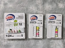 3 Packages Of Eagle Claw Lazer Sharp Tungsten Ice Fishing Jigs