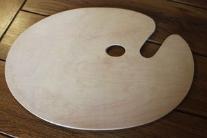 Large Unfinished Palette for Painting Traditional Design
