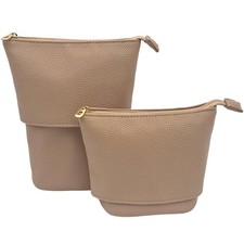 Convertible Travel Makeup Brush Bag Stand-Up Brush Holder Pouch For Easy Acce...