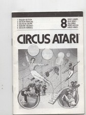 Circus Atari 2600 MANUAL ONLY Authentic NO TRACKINzG