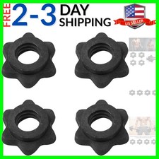 4pcs Spinlock Collars, 1 inch Dumbbell Hex Nut Barbell Spin-Lock Collars Scre...