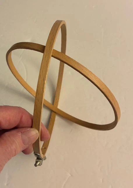 Vintage Lot of 2 Flat Screw Tension 6" Wood Round Embroidery Hoops USA - Image 2 of 4