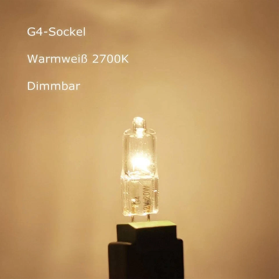 10x G4 Leuchtmittel Halogen  12V 10W 20W Lampe Lampen Stiftsockel Birne Warmweiß - Bild 4 von 4