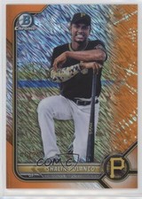 2022 Bowman Chrome Prospects Orange Shimmer Refractor 1/25 Shalin Polanco 12i0