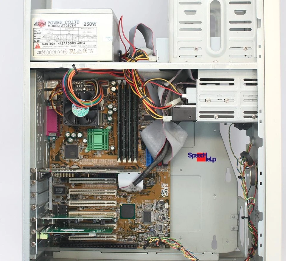 Isa Slot Asus Cubx Intel Celeron 800MHZ P3 Computer Pc Parallel Win Windows 98 - Immagine 4 di 4