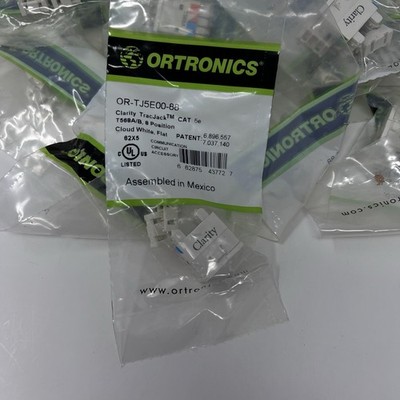 OR-TJ5E00-88 Ortronics Clarity TracJack Cat 5e T568A/B  Cloud White Flat Lot 65