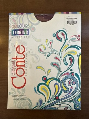 CONTE Leggings Footless Nylon Leggins BORDO(Purple) Elegant  European SIZE 3