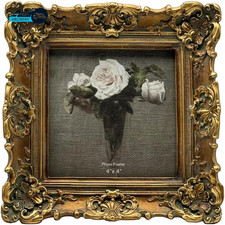 4X4 Vintage Small Picture Frame Antique Ornate Bronze Gold Square Photo