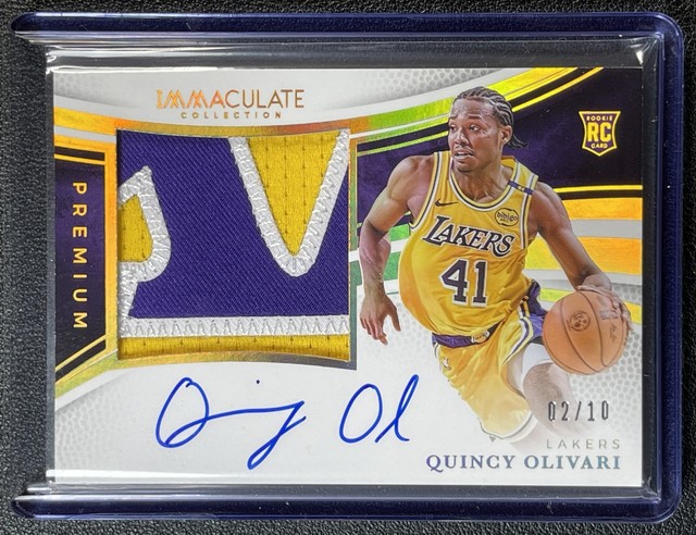 Quincy Olivari 2024-25 Panini Immaculate Rookie Premium Patch Auto Gold RC 02/10