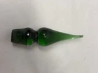 MCM Green Solid Glass Stopper for Decanter, Blenko or Empoli #2🐝