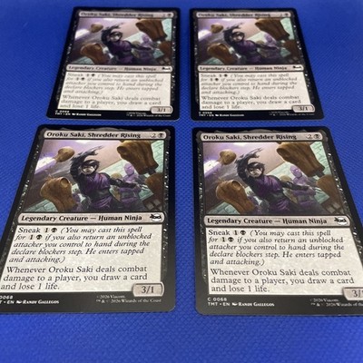 x4 Oroku Saki, Shredder Rising C MTG Teenage Mutant Ninja Turtles M/NM, English