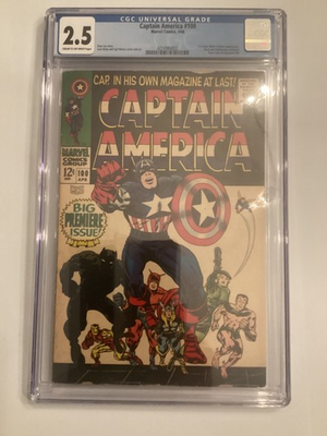 #ad Captain America #100 Marvel Comics April 1968 CGC 2.5 $125.00