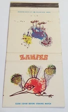 Zanies Comedy Club Chicago Illinois Diamond Front Strike 30 Matchbook Cover MB2