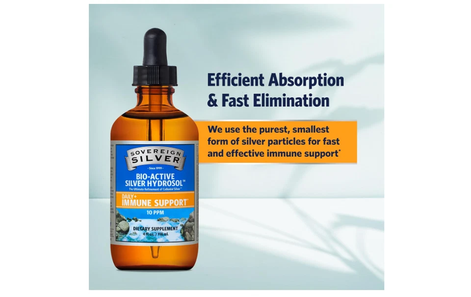 Sovereign Silver Bio Active Silver Hydrosol 4 oz x 3-pack (Total 12 oz) - Image 3 of 4