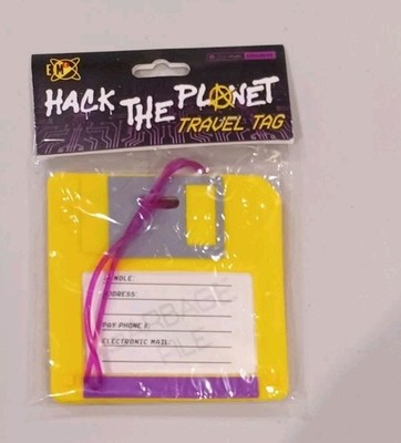 Geek Fuel Exclusive Hack the Planet Floppy Disk Luggage/Bag Travel Tag